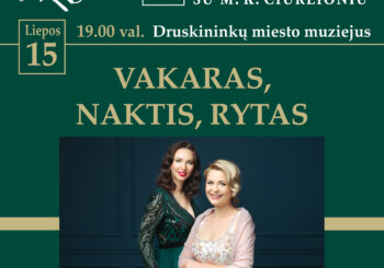 Vokalinės muzikos programa „Vakaras, naktis, rytas“ šeštadienį skambės miesto muziejuje