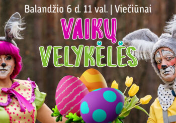 Vaikų Velykėlės Viečiūnuose: kaip kiškiai margučius rideno